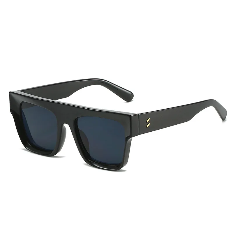 2025 Newest Flat Top Unisex Factory Sunglasses Stock Glasses Women Men Wholesale Black Square Shades Oversized Uv400 Sunglasses