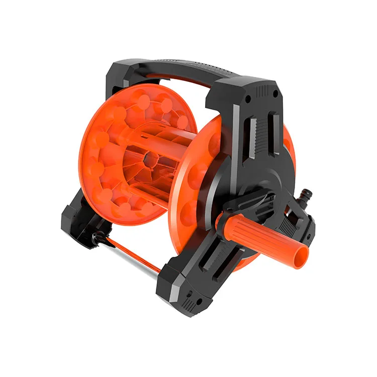 Садовая катушка из АБС-пластика с прочной устойчивостью, двухколесная катушка для водяного шланга, тележка с односторонней вращающейся ручкой