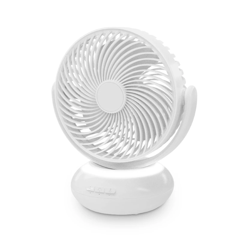Portable Mini Desk Table Fan Oscillation Rechargeable USB Power Electric Battery Operated Plastic Material 5V Car Outdoor Use