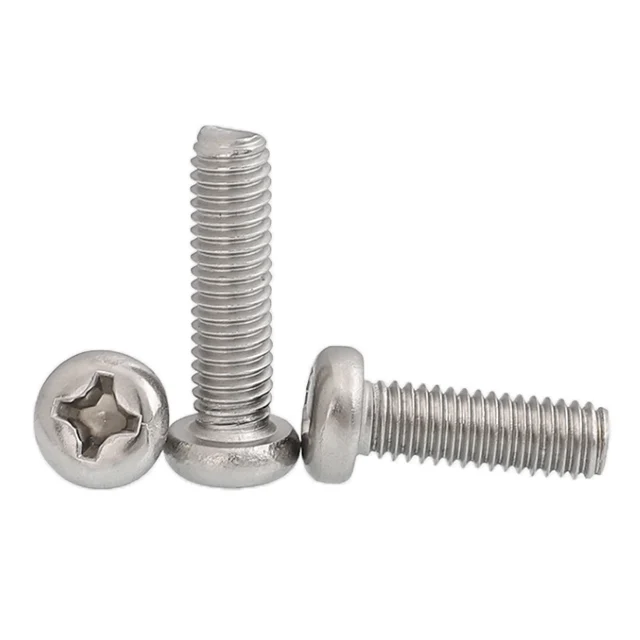 Factory direct sales stainless steel DIN7985 cross recessed pan head machine screws
