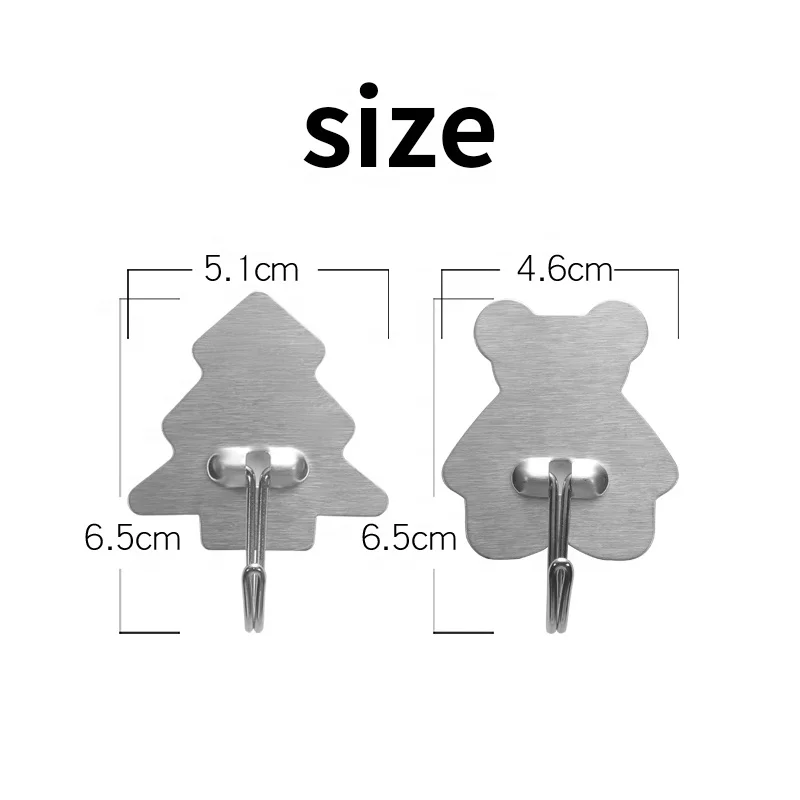 self adhesive stainless steel  hooks behind door hooks  adhesive cartoon hooks on wall