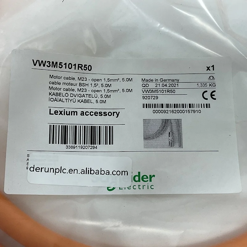 Original servo motor encoder cable VW3M5102R150 15m Lexium32 BSH MOTOR CABLE 2,5*2 15M  for  Schneid