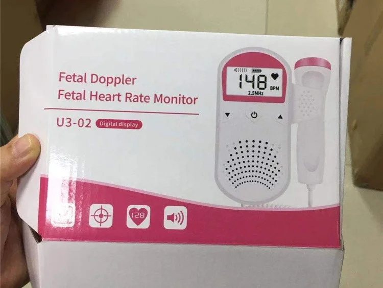 Small Pocket Baby Heart Monitor Fetal Doppler Heartbeat Monitor for Pregnancy