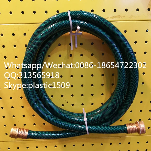 Green Color PVC Garden Hose Pipe With Brass Fittings