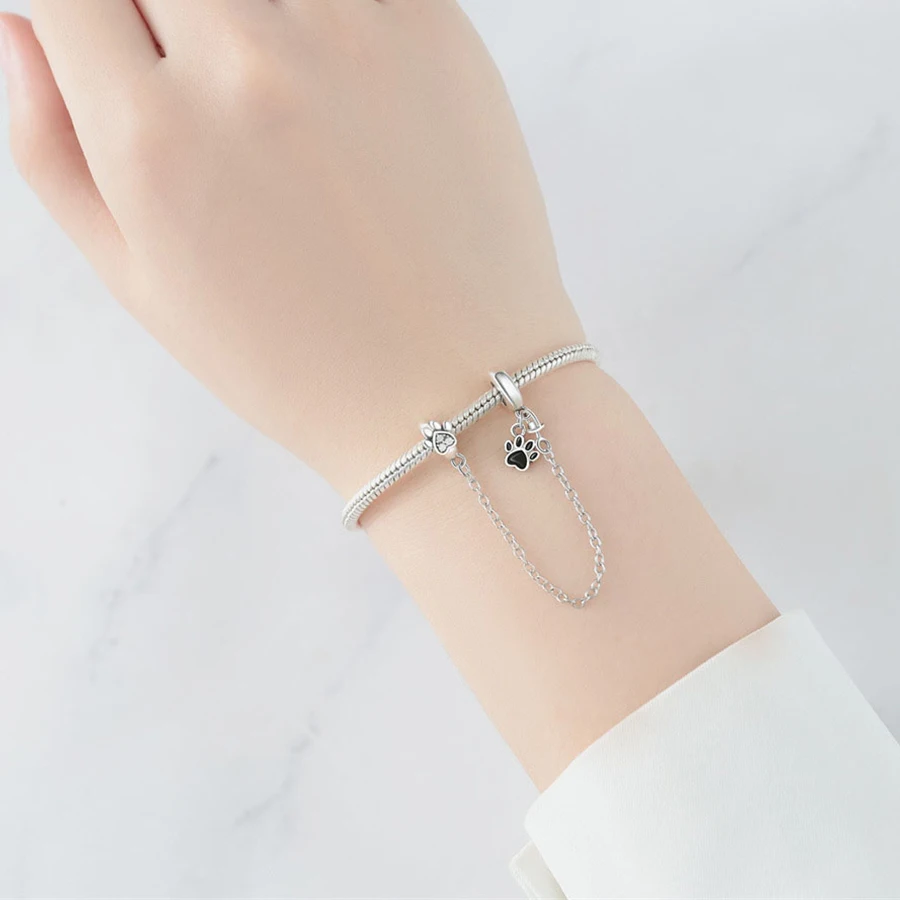 Fashion Fine Jewelry Charms S925 Silver Metal Sun Star Heart Butterfly Tree Bee Safety Chain DIY Bracelet Necklace Accessories