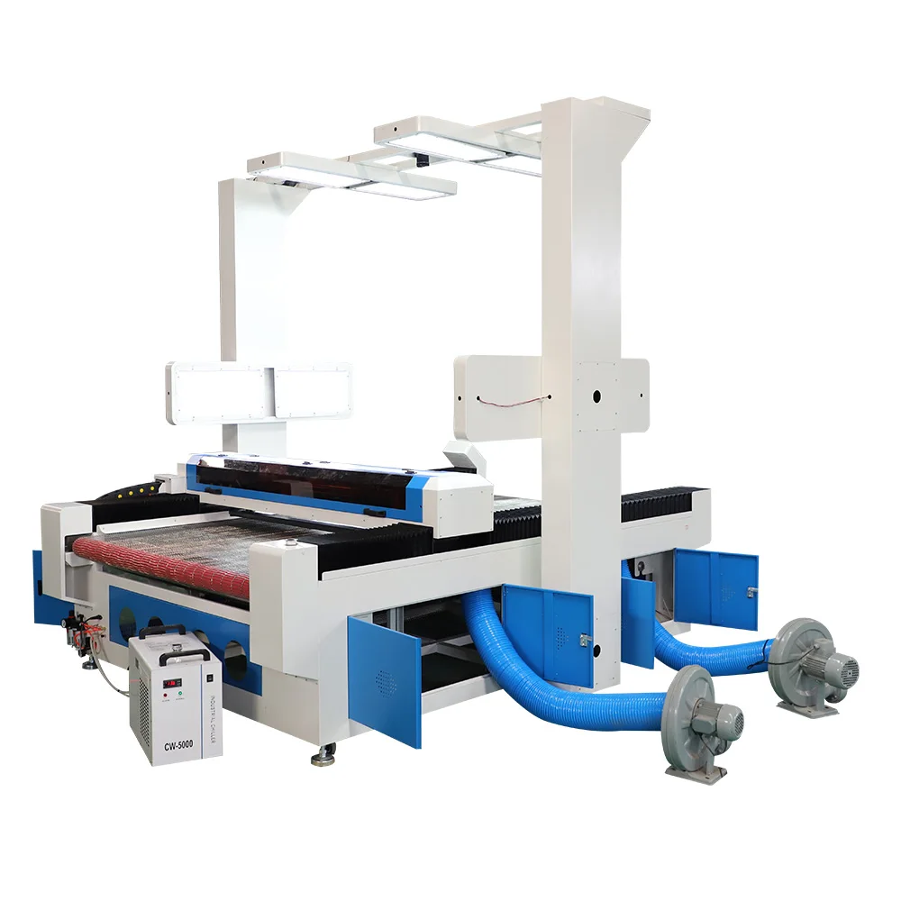 Auto feeding fabric ccd camera scanning laser cutting machine for textile leather toys