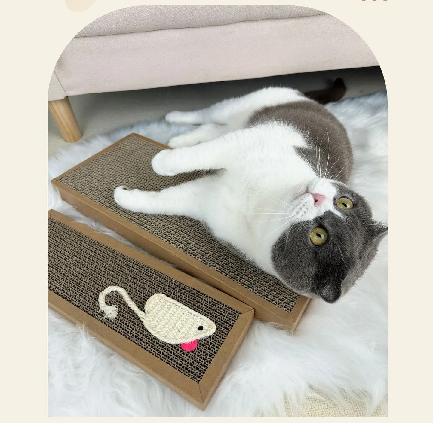 Sisal Hemp Tablet Mouse Bait Corrugated Paper Cat Claw Board Sustainable Wood Cat Tree Scratcher
