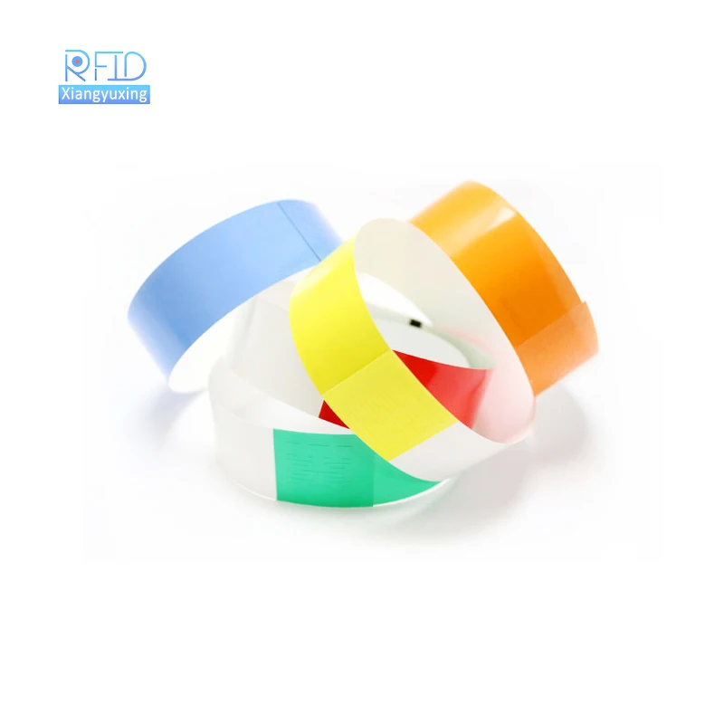 nfc wristbands wholesale 13.56mhz ISO14443A paper rfid wristband custom event