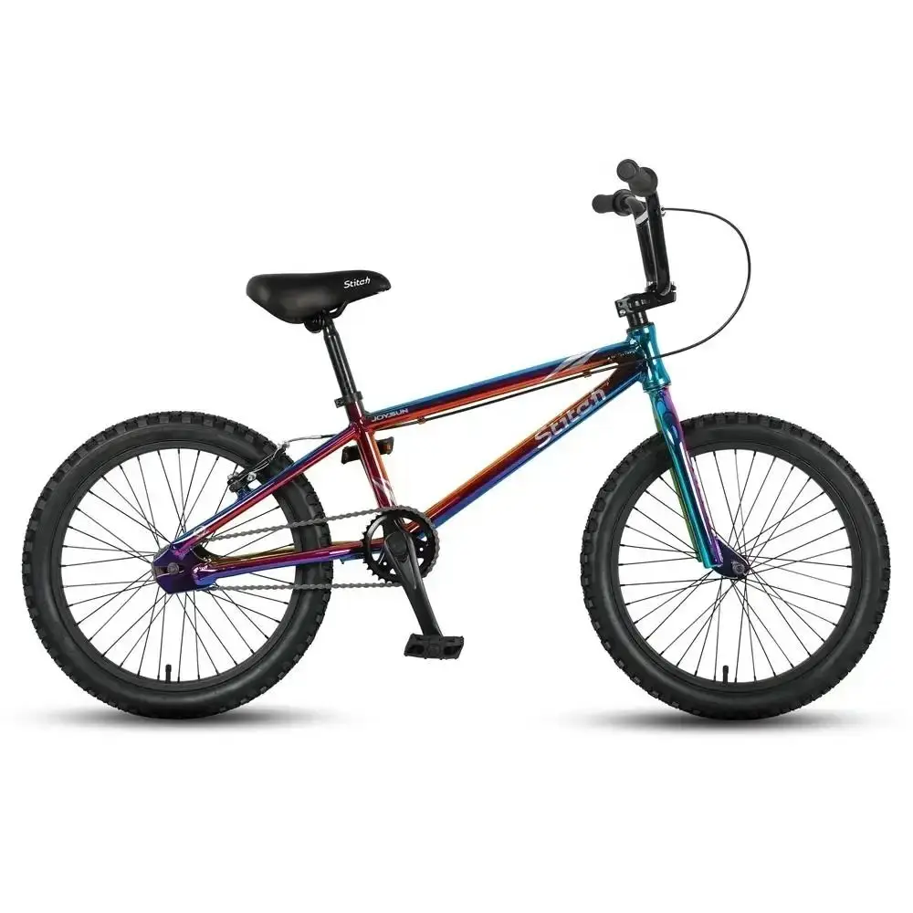 JOYKIE USA best sell custom plating color oilslick stunt bmx chromoly bike bicycle,bicicleta bmx bike 20 inch freestyle bicycle