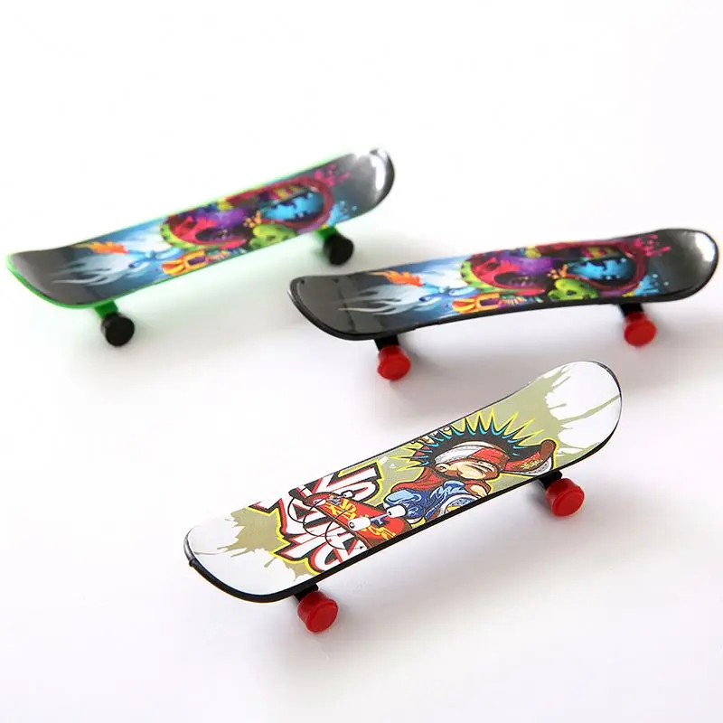 C196 Mini Finger Skateboards Plastic Skate Boarding Kids Children Fingertip Board Fingerboard Educational Toys Gifts