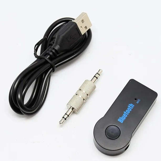 Wireless 3.5mm Stereo Music 5.0 Radio Adapter Aux Usb Bt Hands-free Kit For Cars