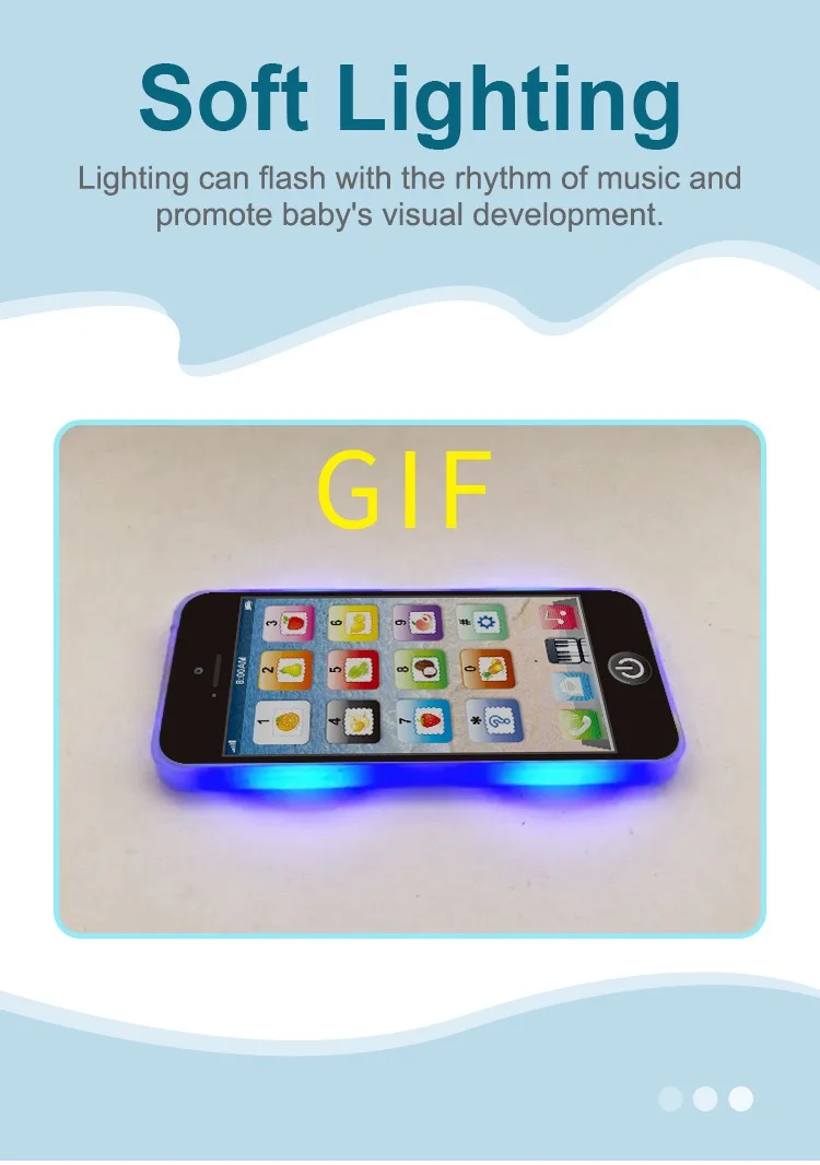 New Design Touch Screen English Music Simulation Learning Story Machine Early Education Mobile Phone Toy