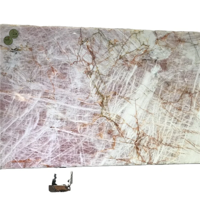 Pink Onyx Crystal Beautiful Pink Onyx Slab Tile Marble For Background Wall And Top