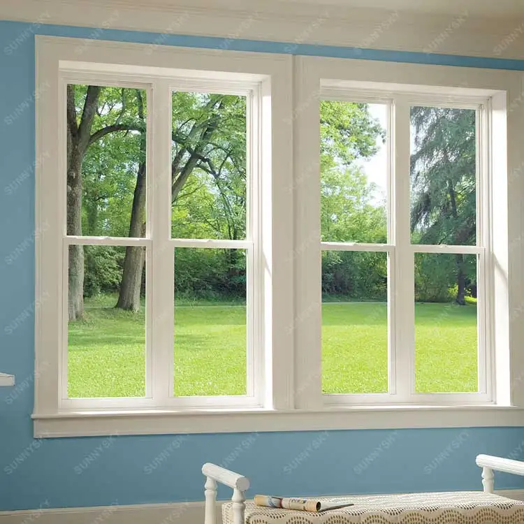 Sunnysky Top rated Ultra-Large Opening Soundproof Solutions Simulated Double Hung Windows Energy Efficient Office Window