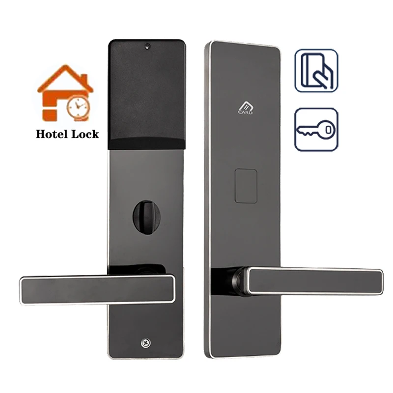 Security Electronic Keyless RFID Card Key Smart Hotel Apartment Door Lock with Management Software System