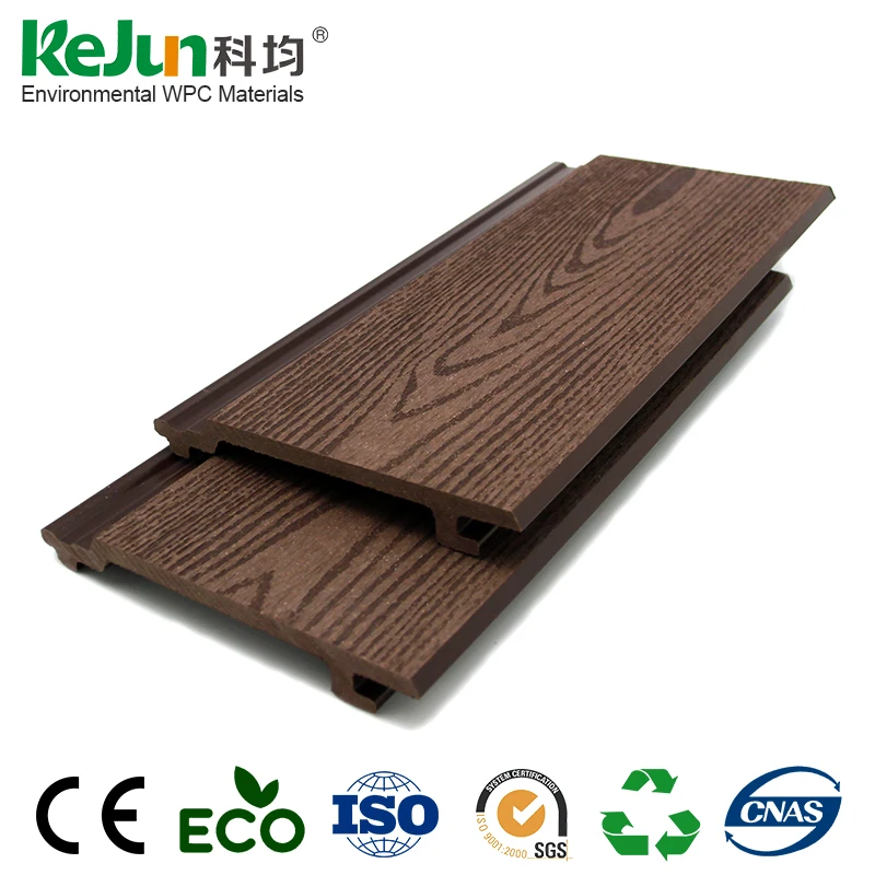 Wood Grain Exterior wpc Wall Panels Decorative Composite Siding Board