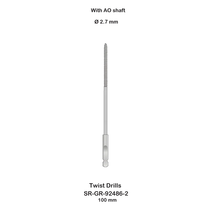 Pakistan Manufacturing Surgical Instruments Twist Drills With AO Shaft
