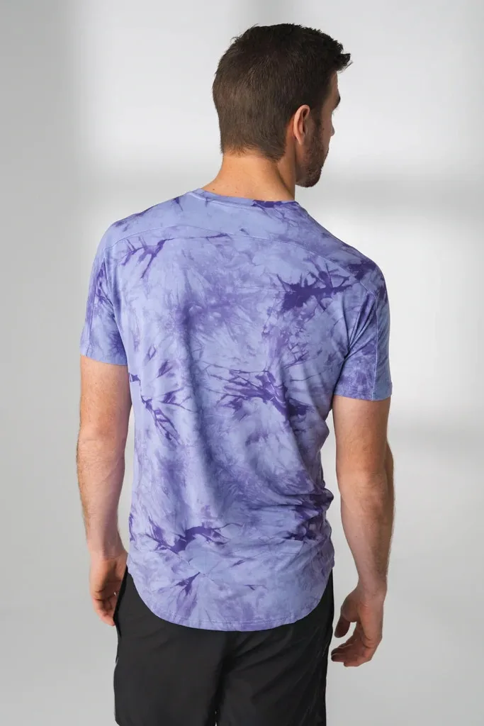 2022 New Design Wholesale Men Crew Neckline Raglan Sleeve Custom Logo Print Tie Dye T shirt