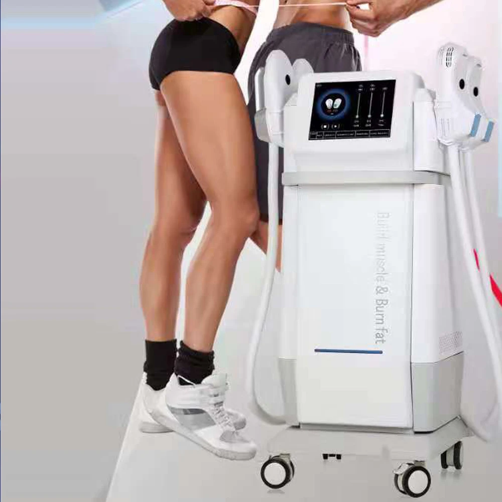 Factory Supply Electromagnetic 4 Handles Ret Body Sculpting Machine Body Shaping Ems Rf Hi-emt Slimming Machine