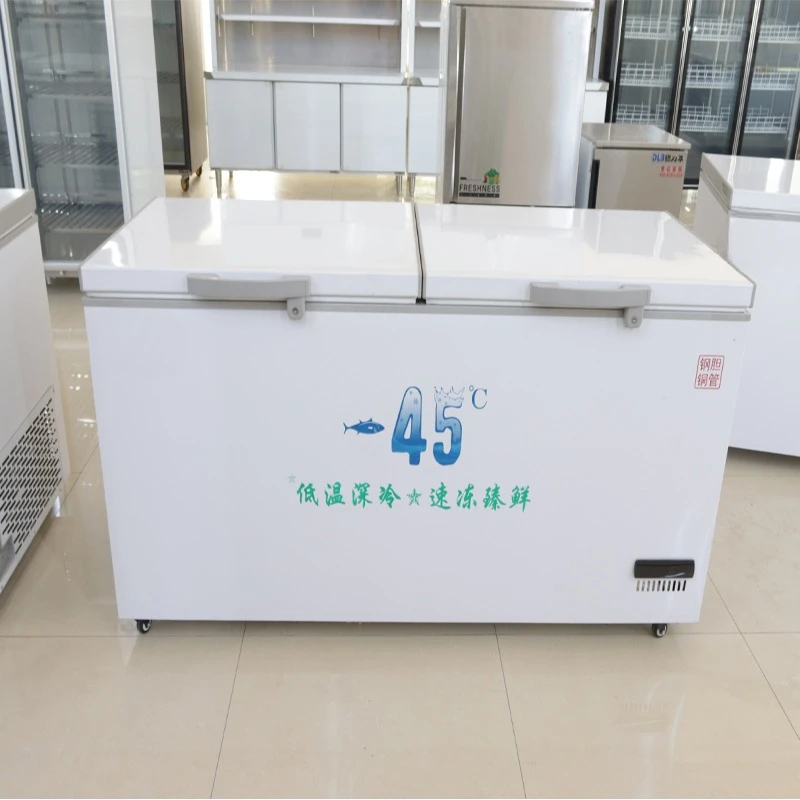 -45°C  1000L Commercial large capacity refrigerated freezer horizontal Foam door deep chest freezer