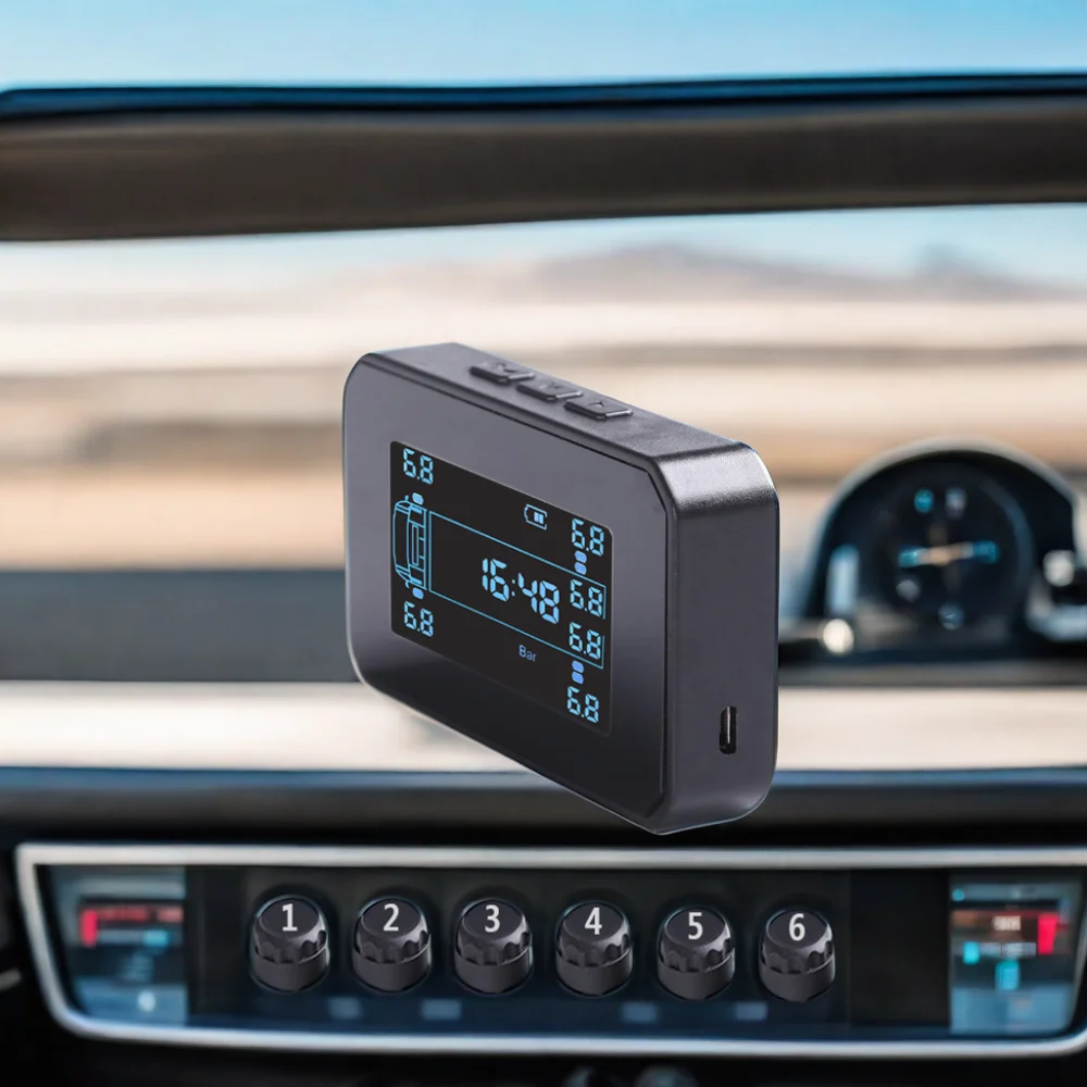 Direct Factory 6 Wheel Tire Pressure Monitor High-Efficiency TPMS Tire Gauge for Trailer Bus Truck