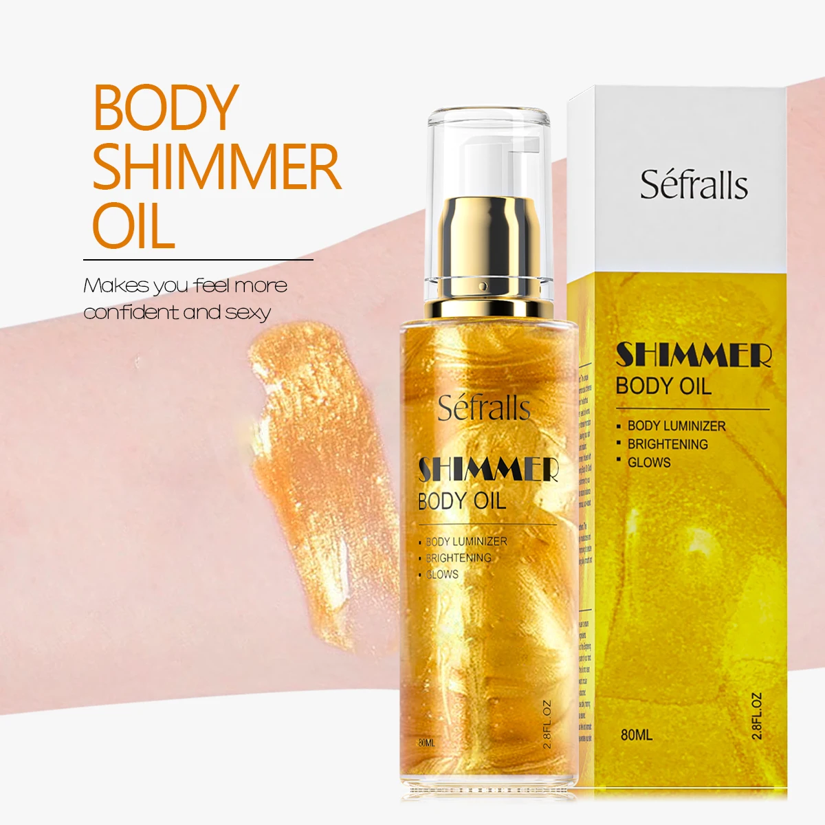Wholesale Custom  Body Shining Oil Moisturizing Facial Body Refining High gloss Oil Private Label OEM ODM OBM