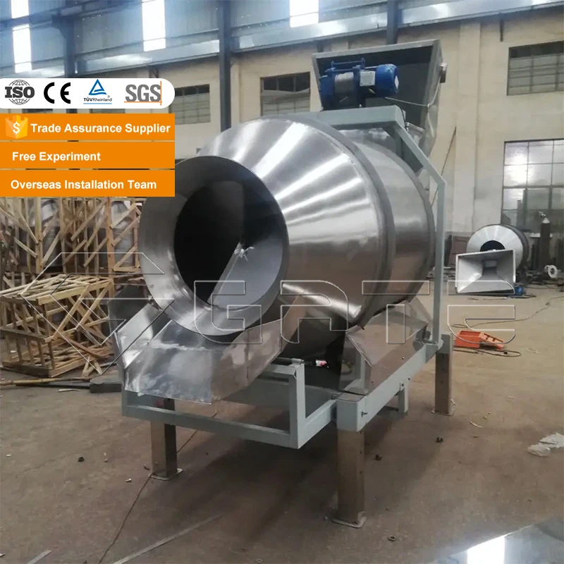 1500L Stainless Steel Rotary Drum Mixer Metal Chemical Powder Mixer