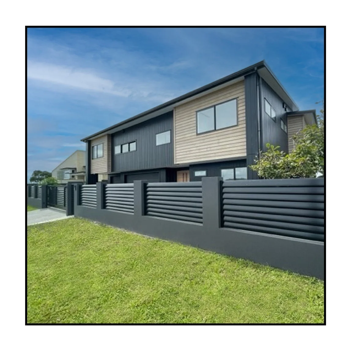Aluminum Privacy Screens Aluminum Slatted Privacy Panels Horizontal Aluminum Louver Privacy Screens garden fence outdoor