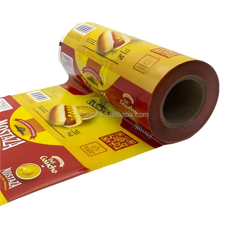 Customized Plastic Film Roll Seasoning Sauce Curry Paste Packaging Film Roll For Food Packaging Bopp PP PE PET Laminated Film