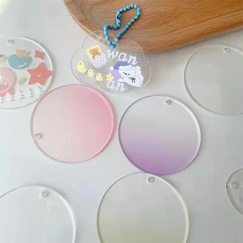 Low price acrylic keychain transparent rectangular round acrylic blanks of various shapes, acrylic keychain blanks with keychain