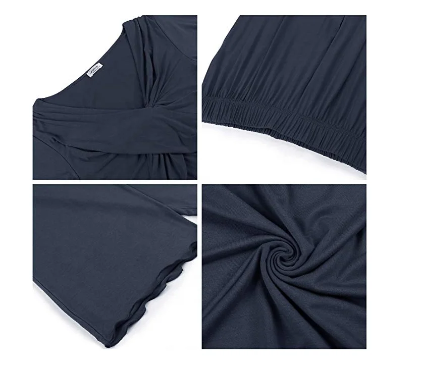 Лидер продаж на Amazon хлопковые пижамы для беременных и кормящих матерей с длинным рукавом