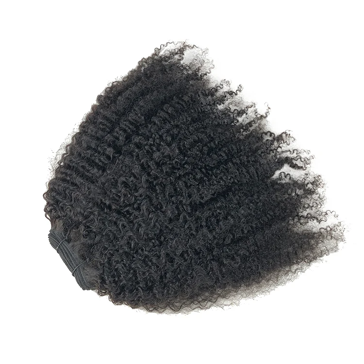 Wholesale 12A Grade Raw Indian Human Hair Bundles Double Drawn Curly Raw Human Hair Weft