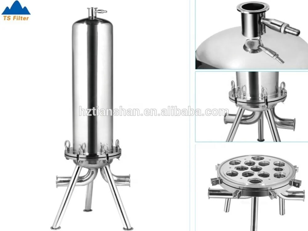 Stainless Steel 304/316L  multi core Filter Housing Liquid/oil/wine/beer/honey/syrup/paint filtration machine