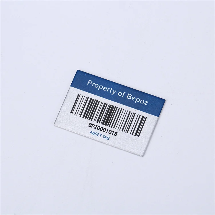 Factory Metal Asset Tag Laser Serial Number Aluminum Barcode Label for Information Tracking Tag