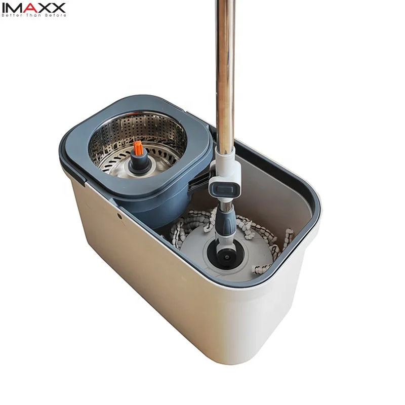 IMAXX  Factory  Direct Sell  HIgh quality Strong Smart 360 Spin Easy Mop with detachable Steel Basket for  Cleaning Floors