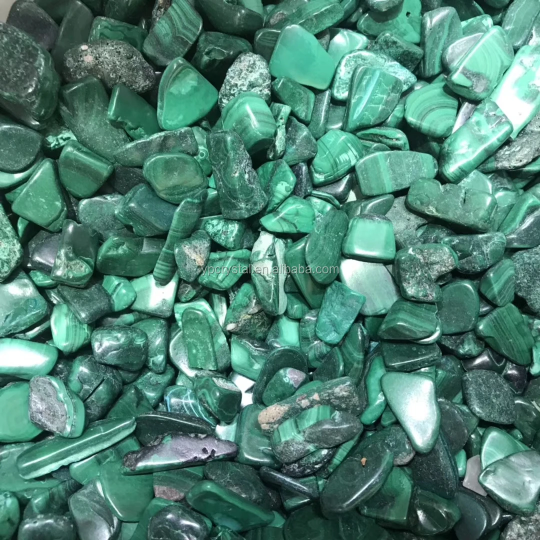 Wholesale Semi Precious Stone Malachite Tumbled Stone Crystal Stone