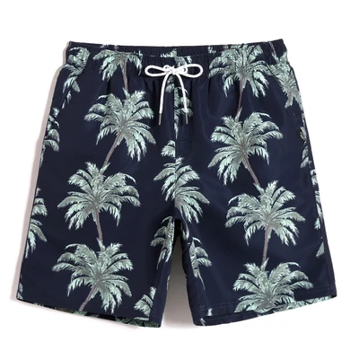 Custom polyester spandex print mens beach wear swimming trunks short beach pants