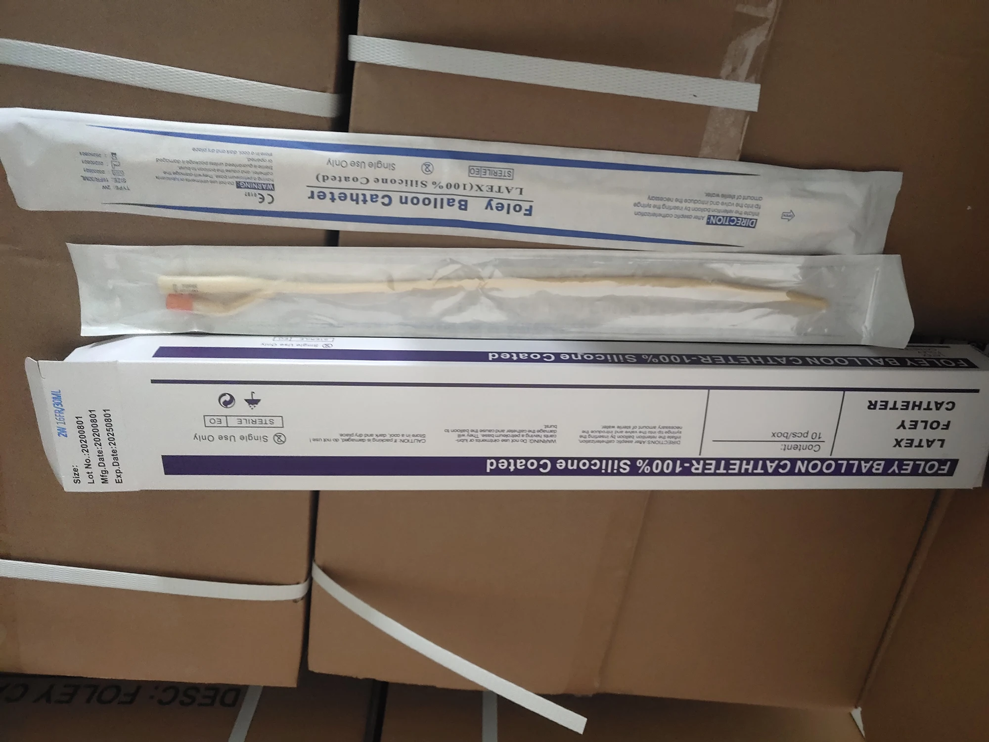 Stocked Latex Urethral Foley Balloon Catheter 14FR 16FR 18FR 22FR