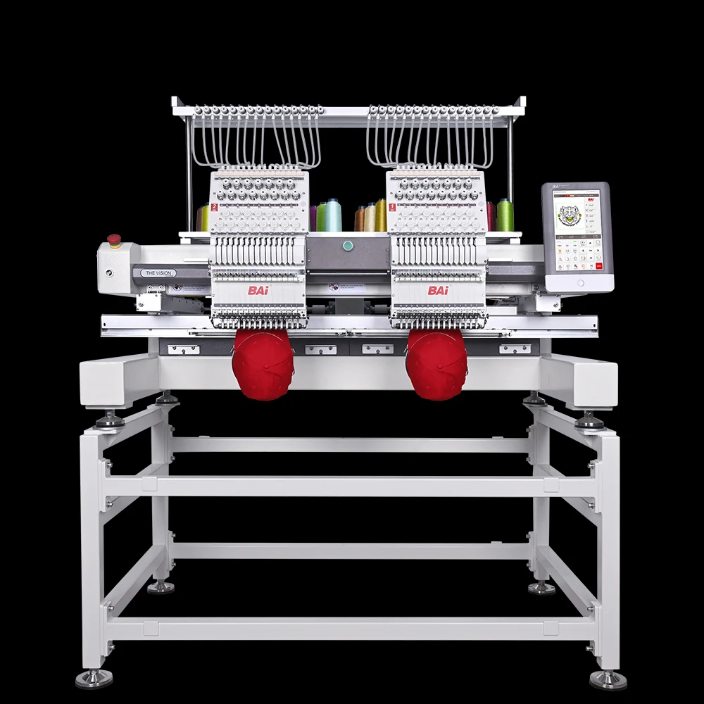 BAi промышленная высокоскоростная цифровая вышивальная машина с двойной головкой для продажи