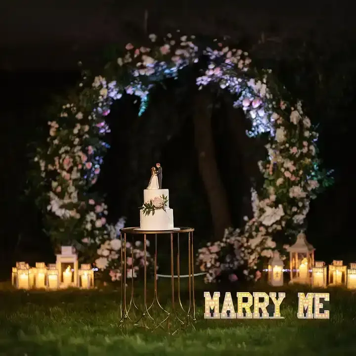 Wholesale Price Round Circle Wedding Arch Stand Balloon Arch Stand Metal Backdrop Photo Booth Background Decoration