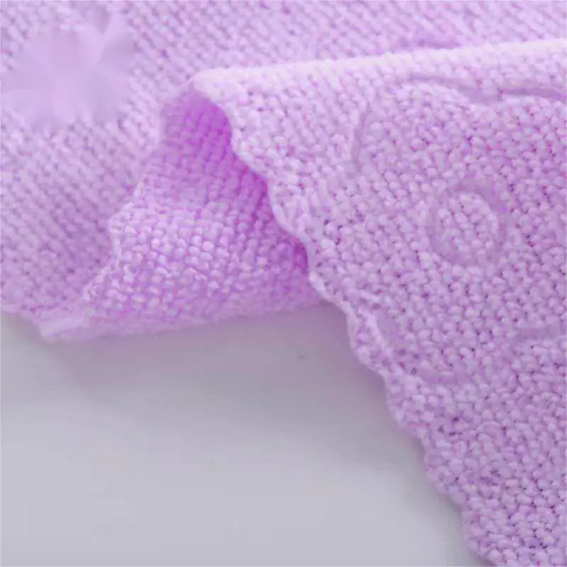 Wholesale Colorful 100% Polyester Microfibre Little Bear Embossed  Kitchen towel Car Microfiber Towel