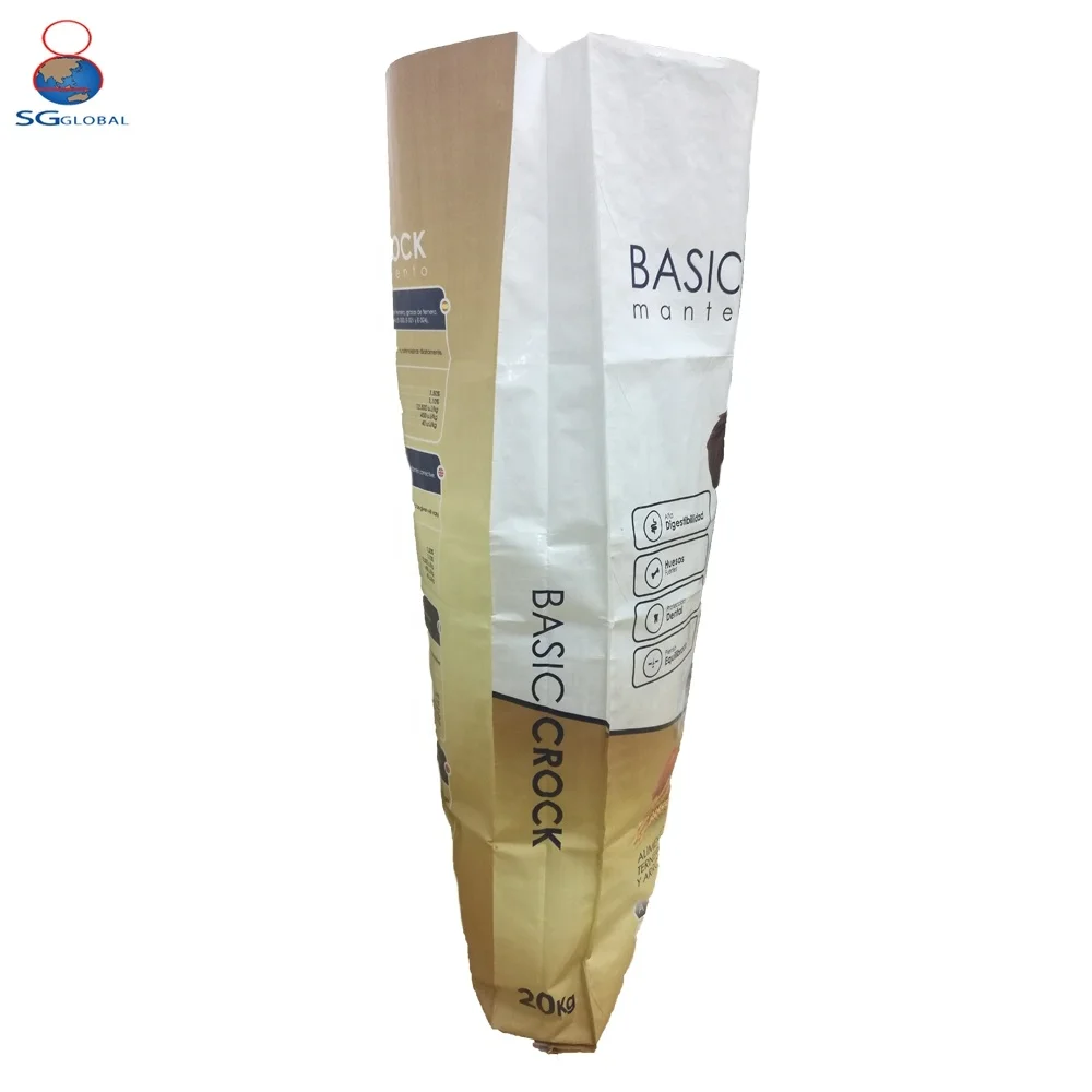 China manufacturers wholesale 10kg 15kg 20kg 50kg bopp film laminated pp woven dog food bag