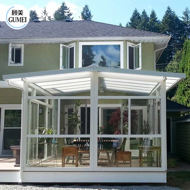 OEM Install Easily Prefabricated Glass Conservatory Sunroom 4 Season
