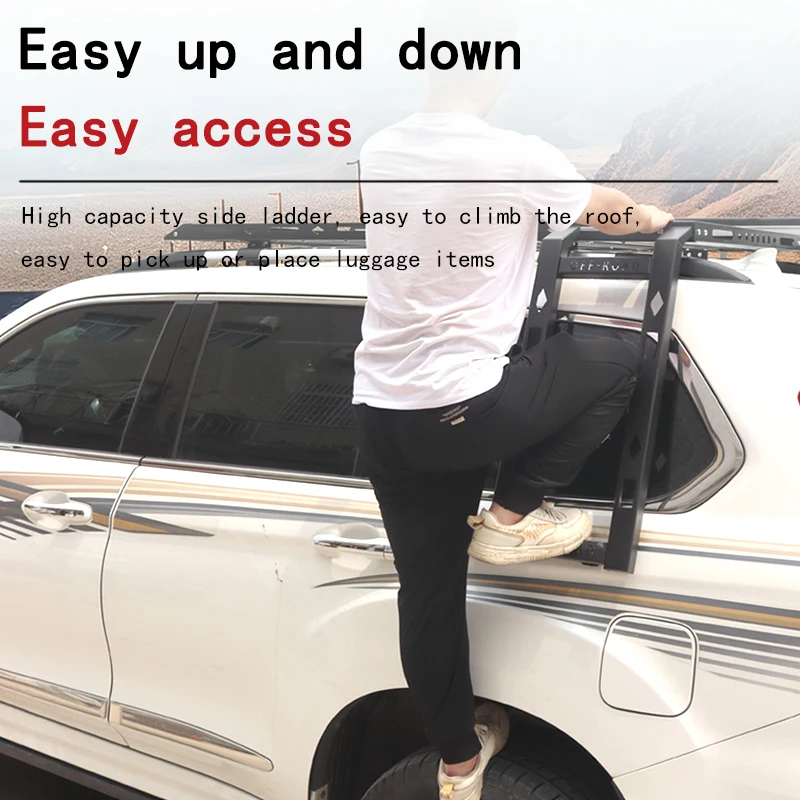 For Nissan Tuda /X-TERRA roof rack platform Stainless steel luggage frame travel rack specially modified and thickened