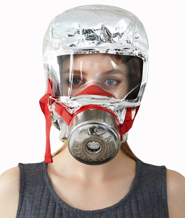 30-60 minutes OEM good quality fire retardant full face smoke hood