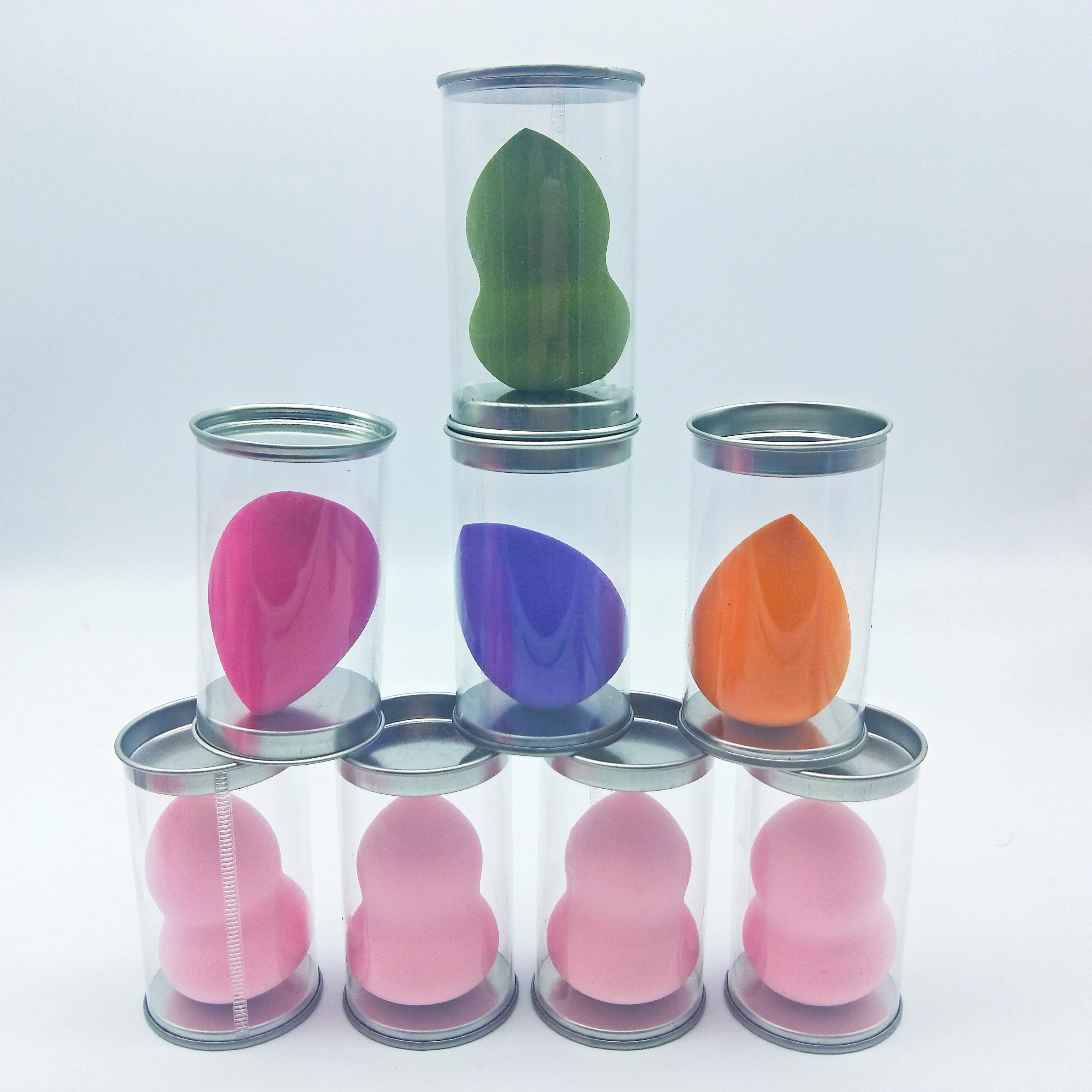 Makeup Sponge Blender Custom Logo Packaging Make up Tools Facial Beauty Makeup Sponge Latix-free Sponge Mix Colors