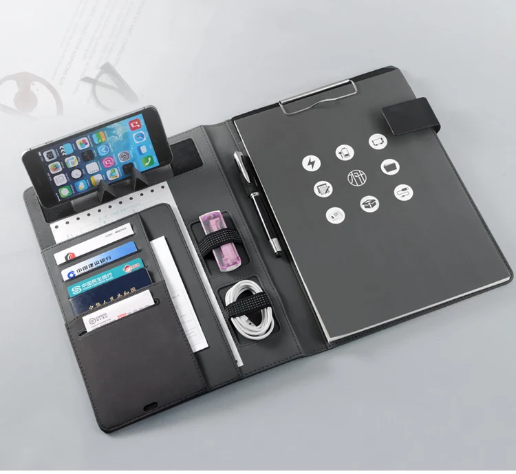 Папка А4 для документов деловой портфель конференций и путешествий с эластичной подставкой мобильного телефона