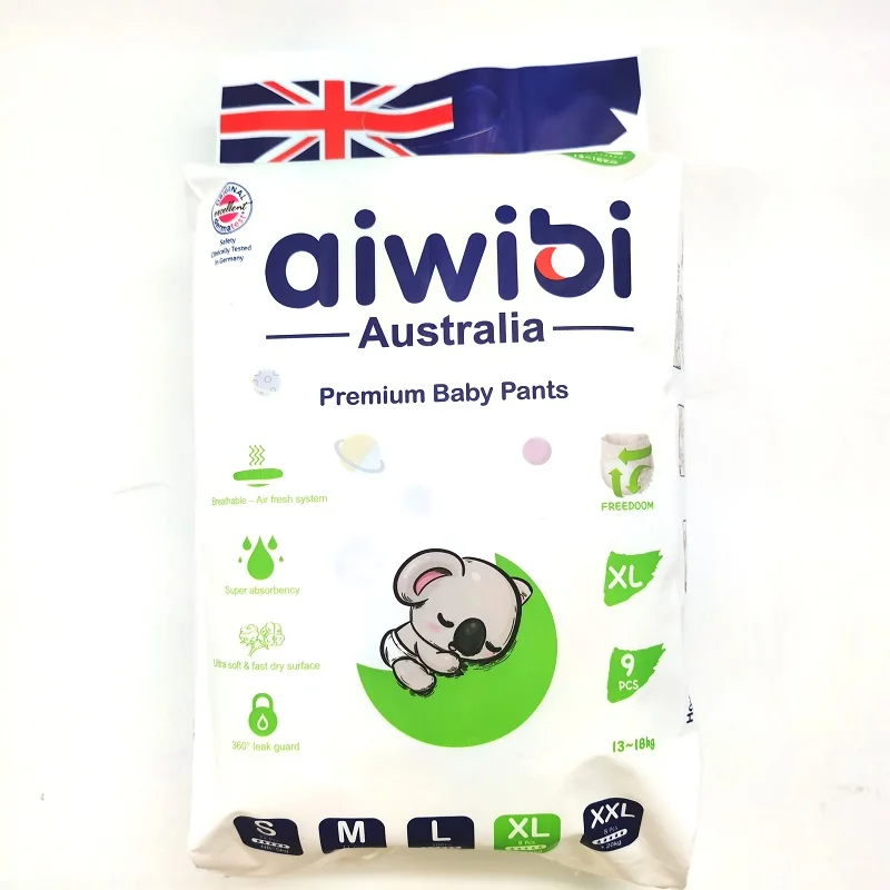 AIWIBI Africa best selling cheap price elastic magic supersoft disposable babay baby diapers pants in Fujian China factory