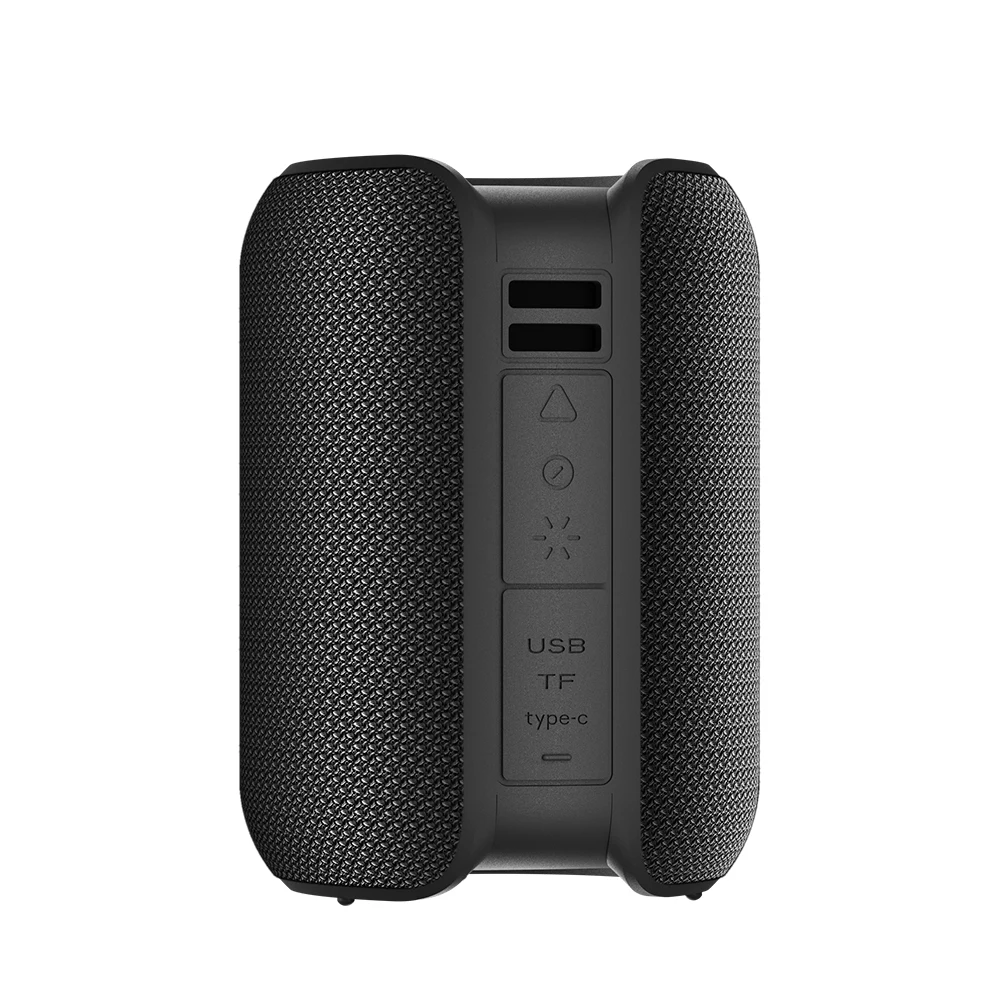 IPX6  MP3 5W Cylid cloth Mini portable waterproof blue tooth boombox bass speaker wireless subwoofer speaker