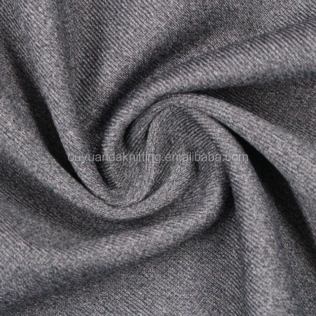 Warp Knitting DTY Polyester Two Tone Knit Fabric For Sport Suit/Gym Wear/Footwear
